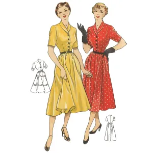 1940s / 50s Pattern, Pretty Tea Dress 'Easy to Sew' - Multi-sizes