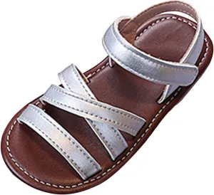 2025 Girls Casual Sandals Fashion Outdoor Sport Walking Footwear with Ankle Strap Summer Slip-On Beach Vacation Slides Comfortable Cute Kids Open Toe Slippers Breathable Dressy Party Dance Shoes