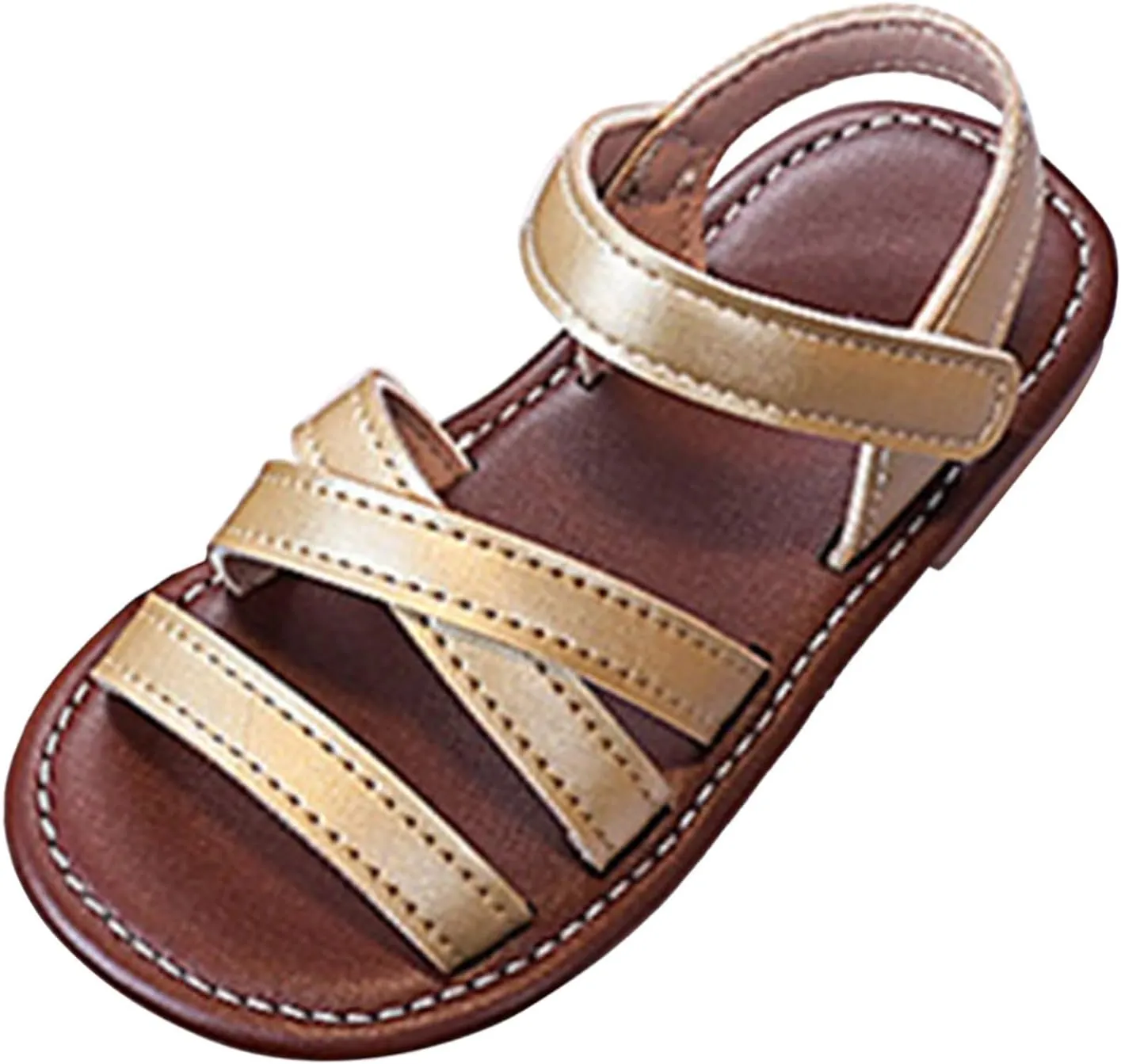 2025 Girls Casual Sandals Fashion Outdoor Sport Walking Footwear with Ankle Strap Summer Slip-On Beach Vacation Slides Comfortable Cute Kids Open Toe Slippers Breathable Dressy Party Dance Shoes