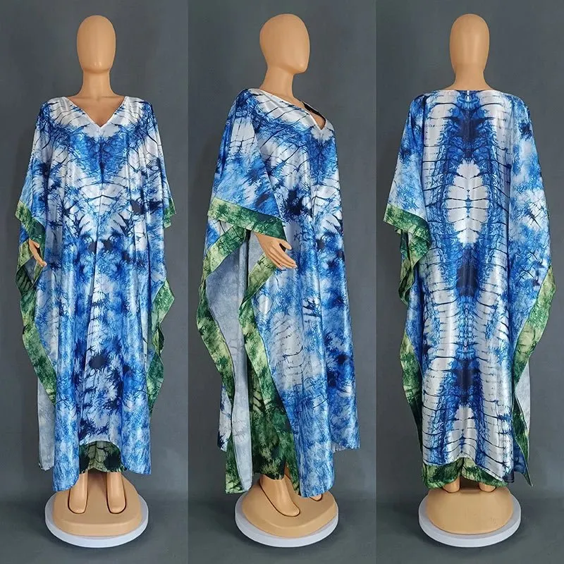 2PC African Outfit for Women – Printed Top and Wide Leg Pant Set