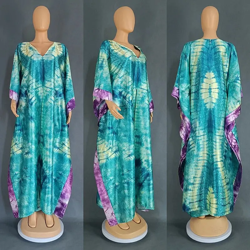 2PC African Outfit for Women – Printed Top and Wide Leg Pant Set