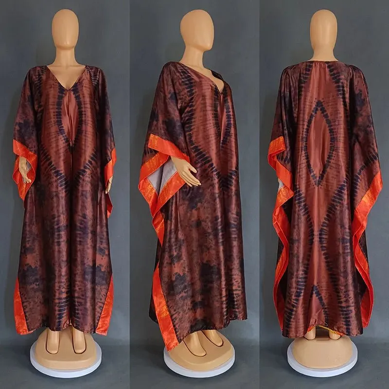 2PC African Outfit for Women – Printed Top and Wide Leg Pant Set