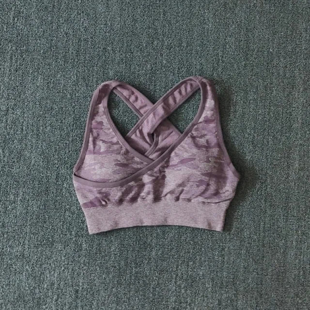 2Pcs Yoga Set Seamless Camouflage set