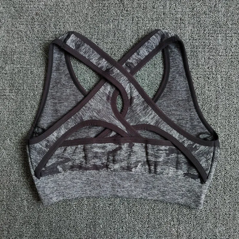 2Pcs Yoga Set Seamless Camouflage set