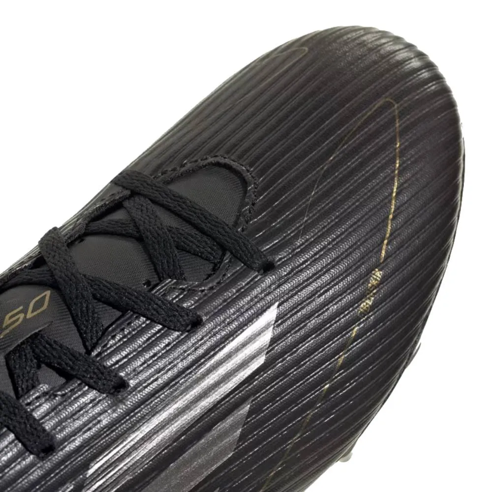 Adidas Unisex F50 Club Flexible Ground Boots Football Shoe (Core Black/Iron Metallic/Gold Metallic)
