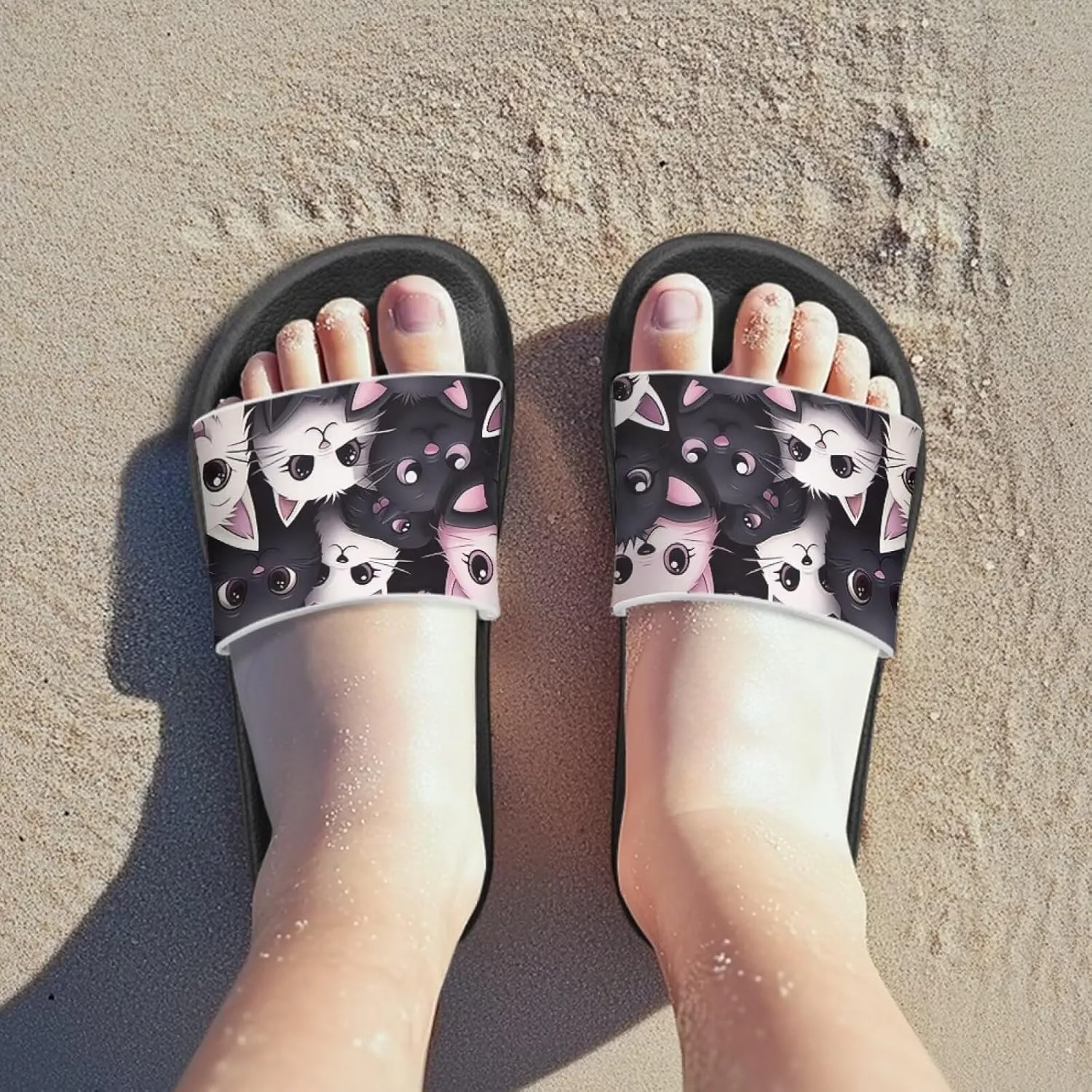 Animal Pattern Kids Sandals for Boys Girls House Slides Children's Cozy Pillow Slippers Non-Slip for Beach Days