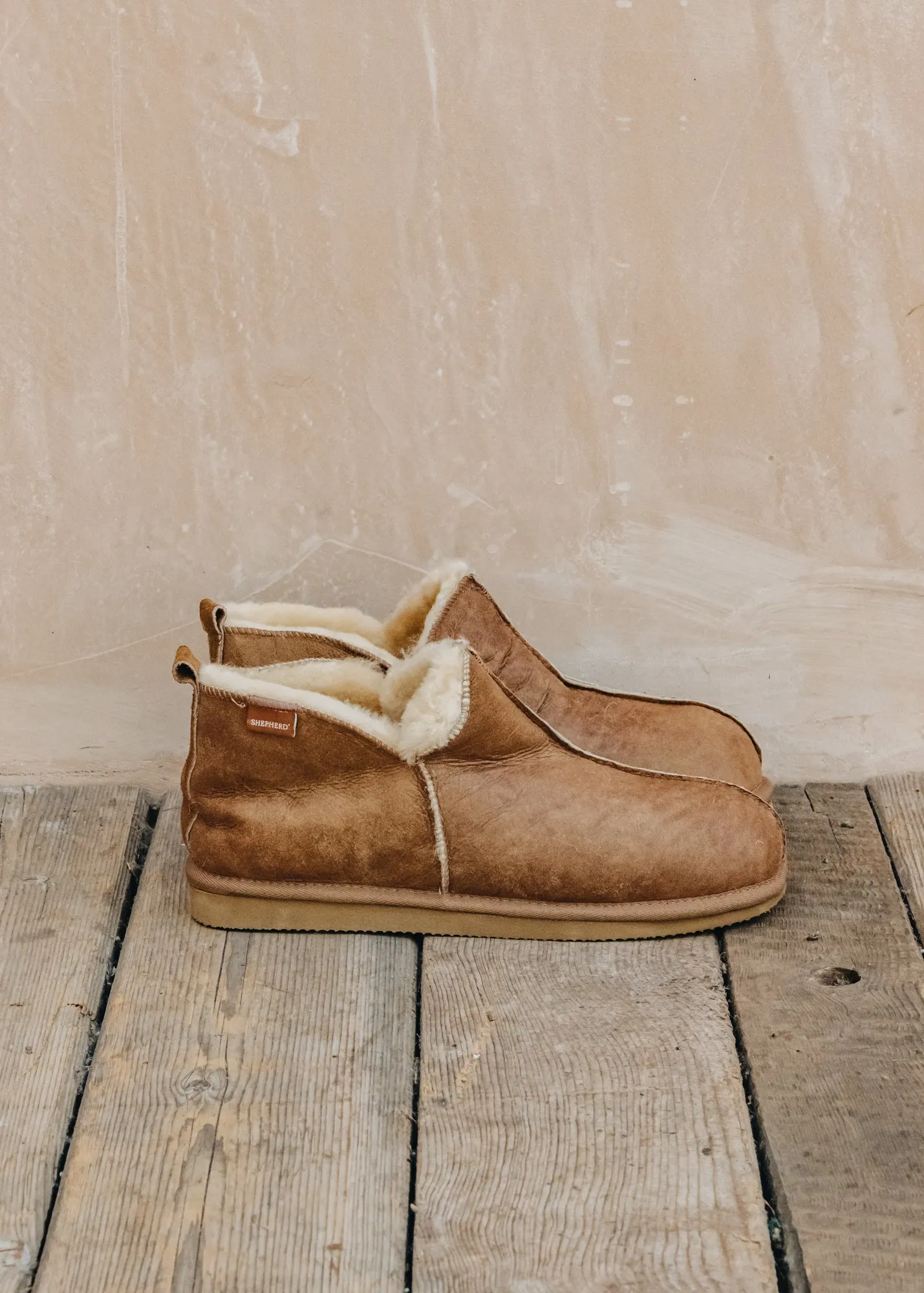 Anton Slippers in Antique Cognac
