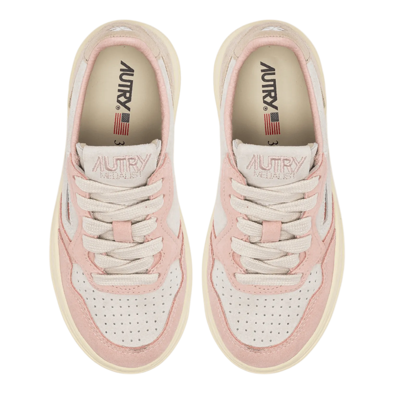 Autry Medalist Low White/Pink for Kids KULK-3U01