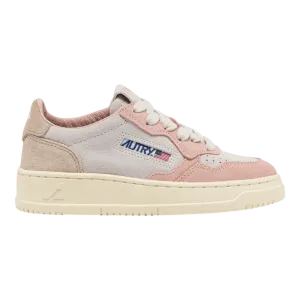 Autry Medalist Low White/Pink for Kids KULK-3U01