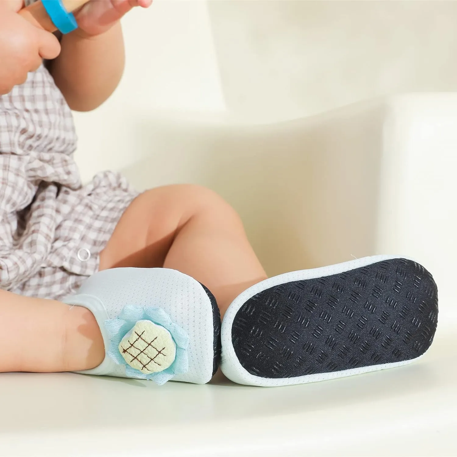 Baby Boy Shoes Socks for Children Baby Floor Floor Baby Toddler Socks Spring Soft Socks Non Shoes Flowers Mesh Gift B