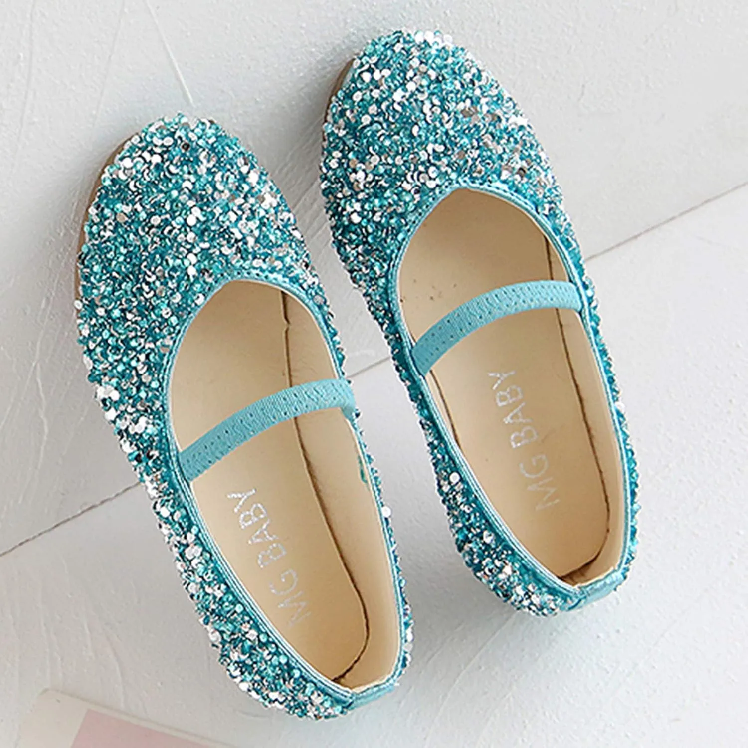 Baby Girl Shoes,Baby Children Girls Princess Shoes Bottom Dance Sequined Leather Soft Baby Dress Shoes