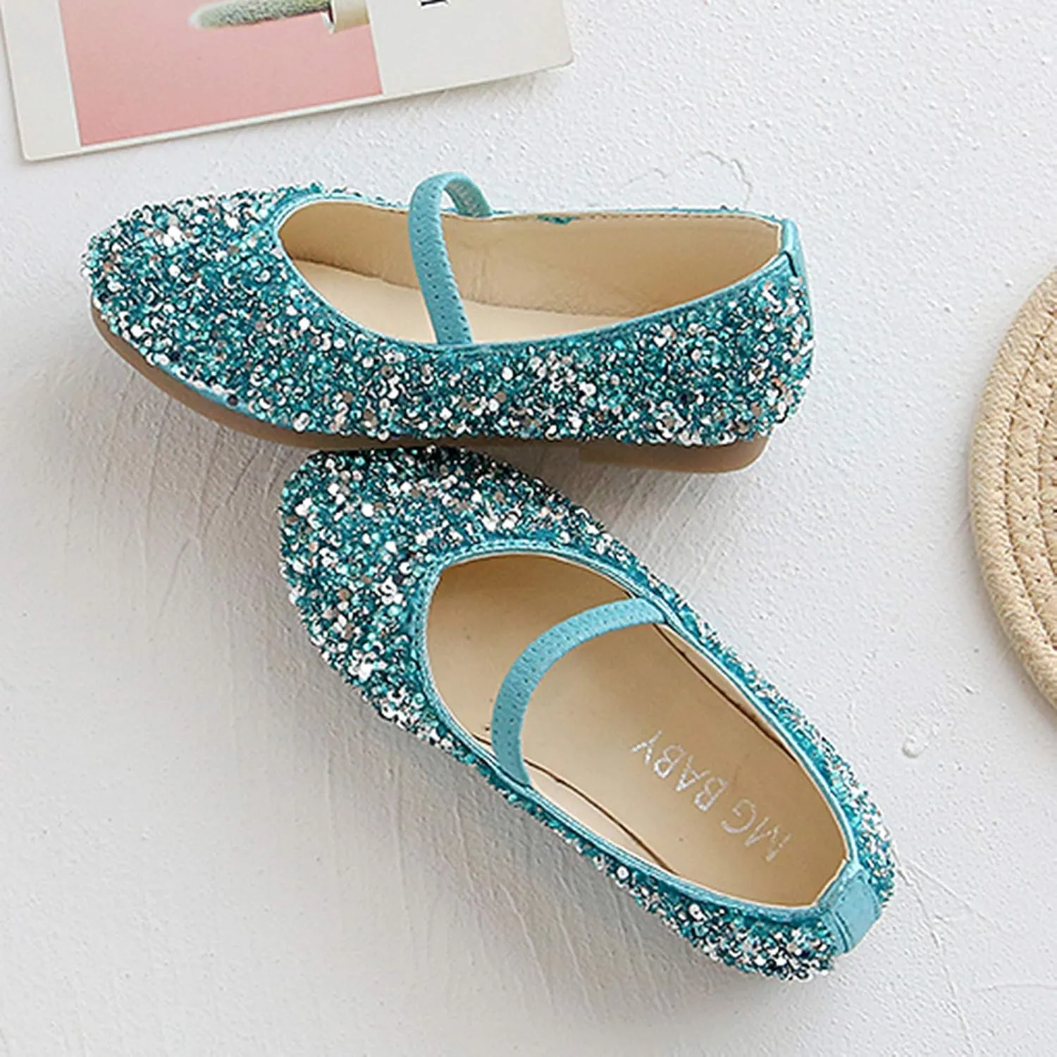 Baby Girl Shoes,Baby Children Girls Princess Shoes Bottom Dance Sequined Leather Soft Baby Dress Shoes