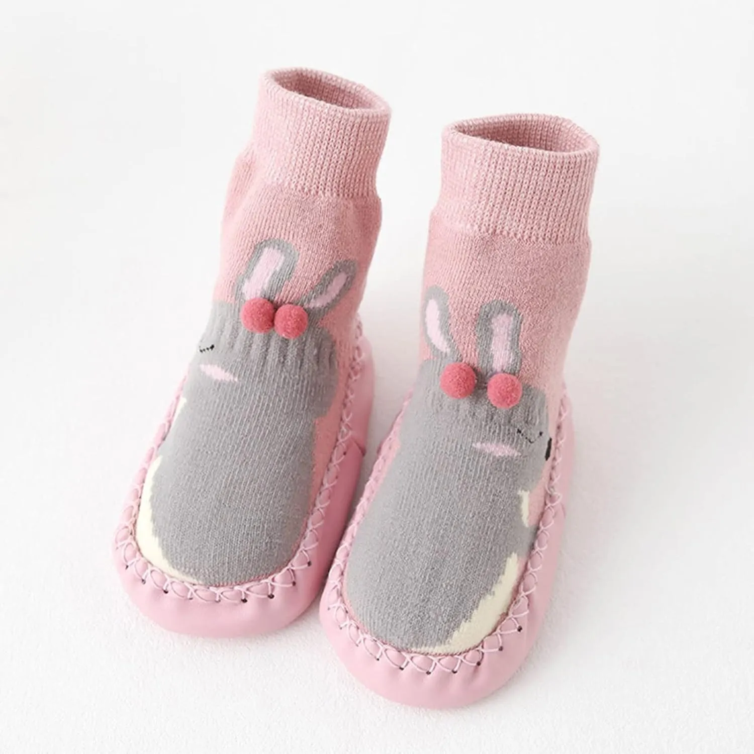 Baby Shoes,Autumn Winter Baby Shoes Cute Rabbit Bear Cartoon Children Cotton Warm Soft Non Slip Floor Boots