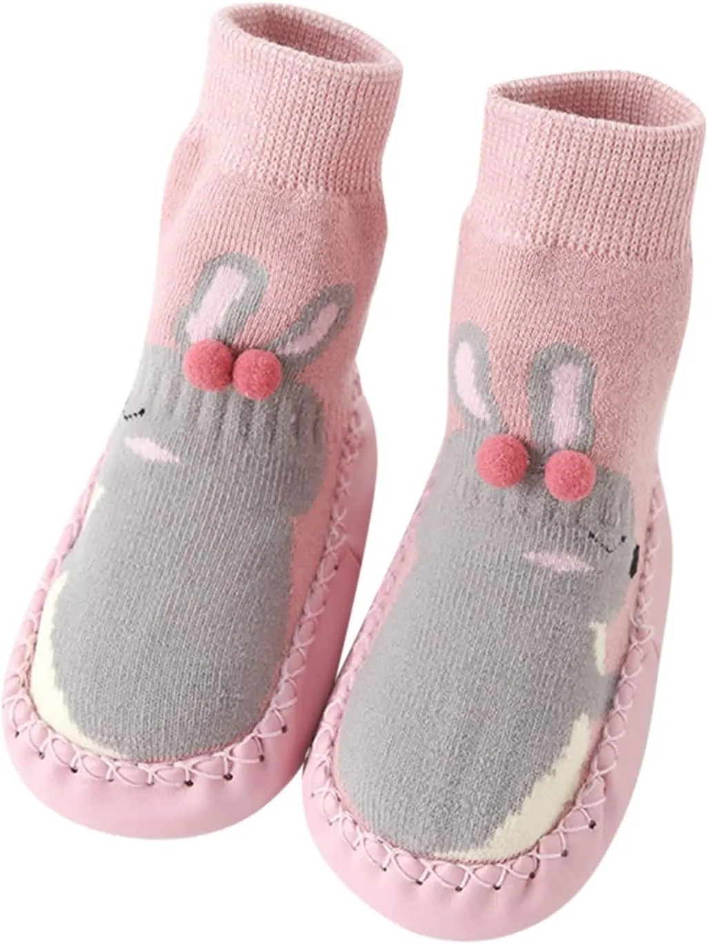 Baby Shoes,Autumn Winter Baby Shoes Cute Rabbit Bear Cartoon Children Cotton Warm Soft Non Slip Floor Boots