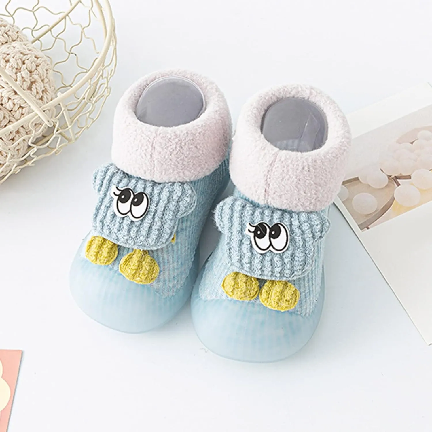 Baby Shoes,Baby Shoes Sock Shoes Non-Slip First Walker Floor Shoes Soft Indoor Kids Shoes 0-3 Years