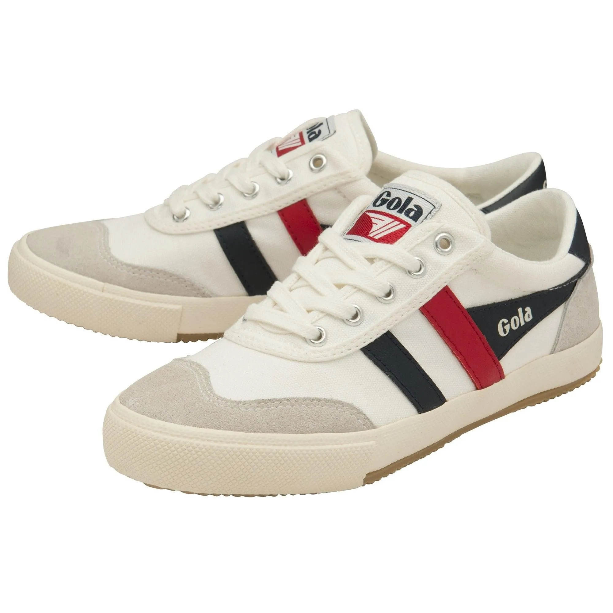 Badminton Trainer (Off White   Navy   Red)