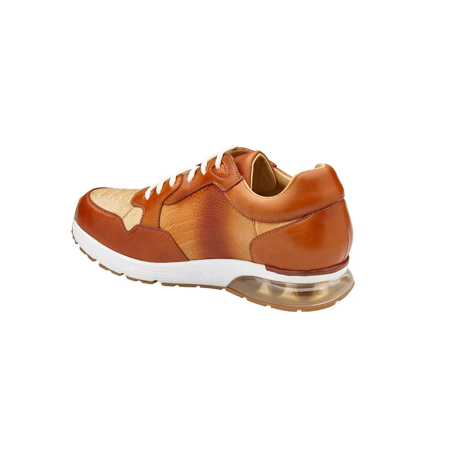 Belvedere Gino E24 Men's Shoes Exotic Ostrich / Calf-Skin Leather Sneaker (BV3183)