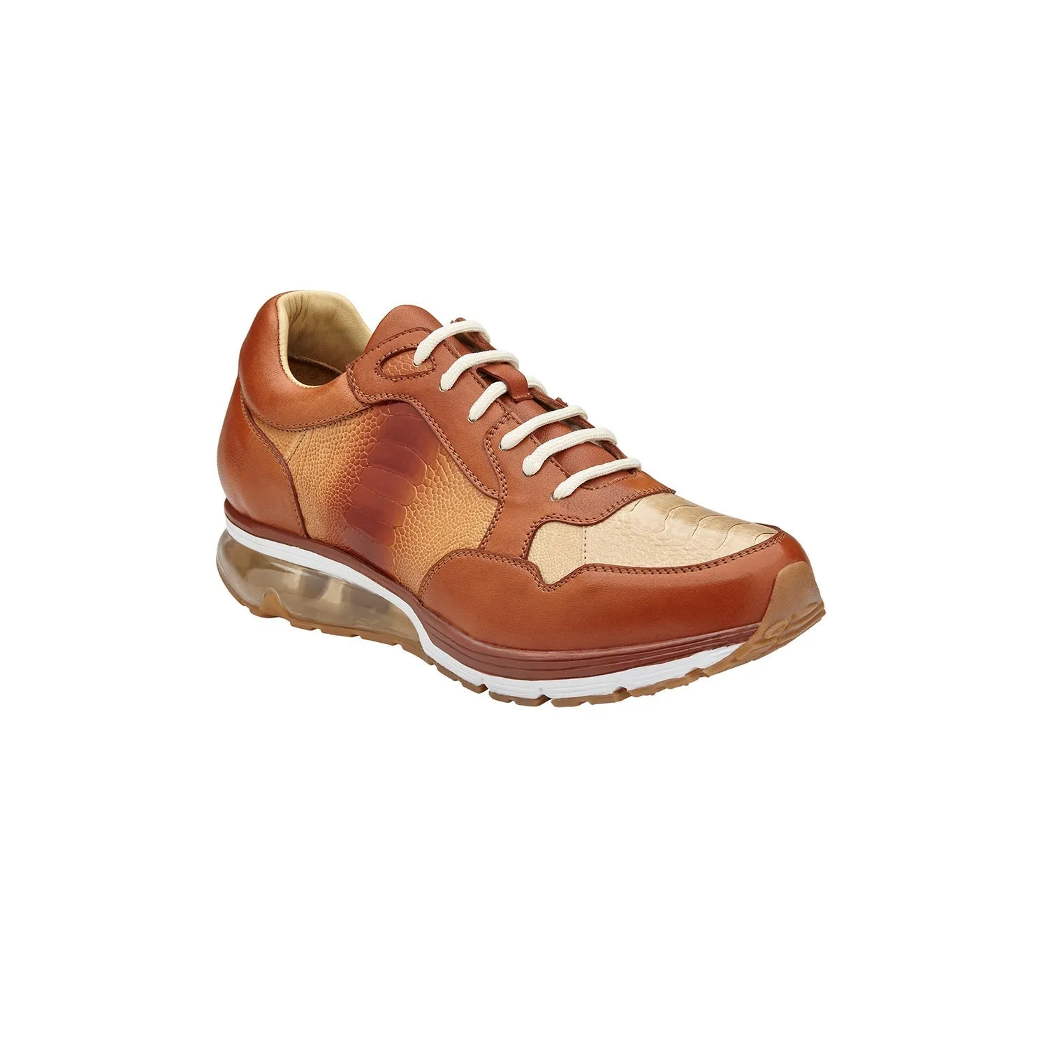 Belvedere Gino E24 Men's Shoes Exotic Ostrich / Calf-Skin Leather Sneaker (BV3183)