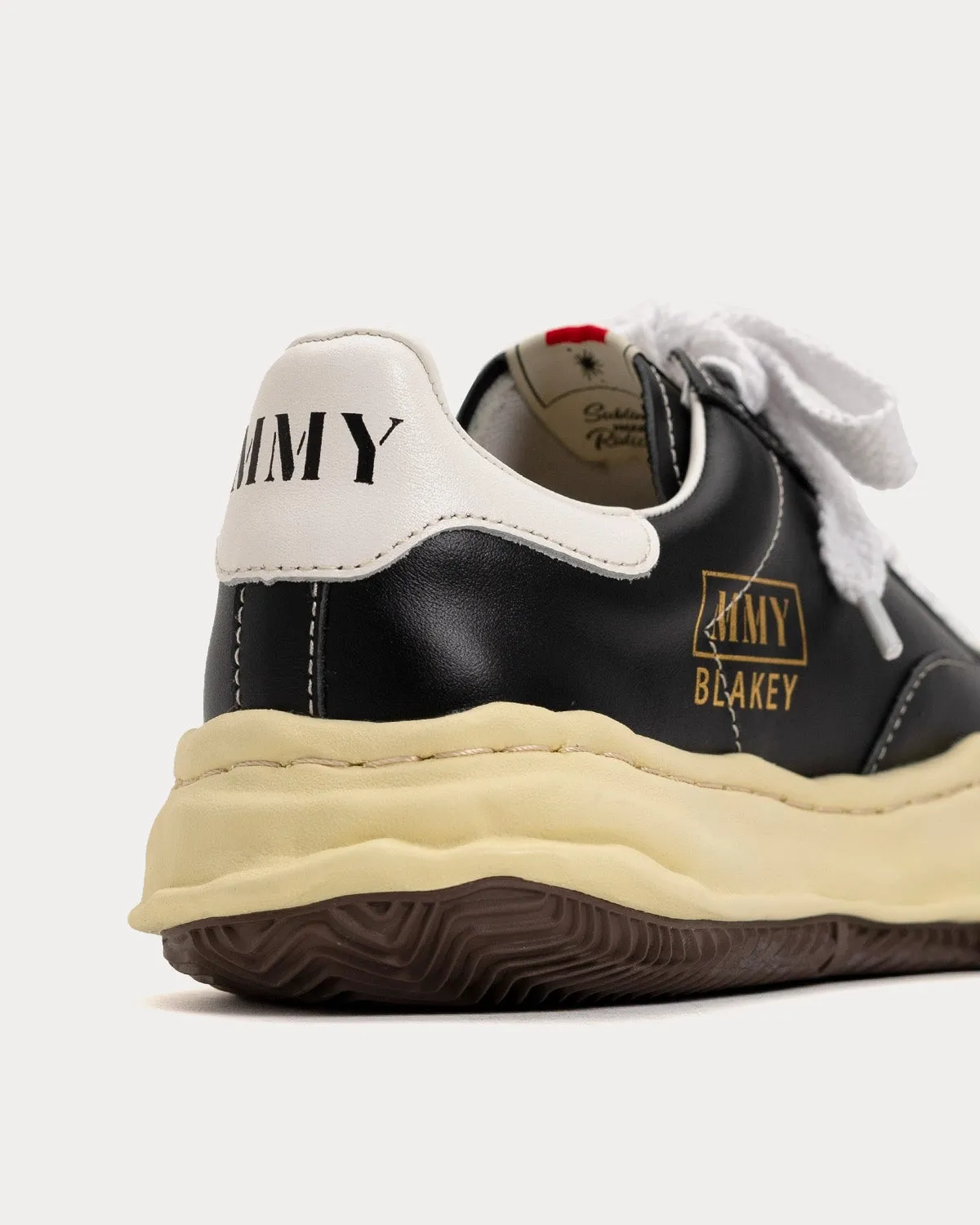 Blakey Vintage-Like OG Sole Leather Black Low Top Sneakers