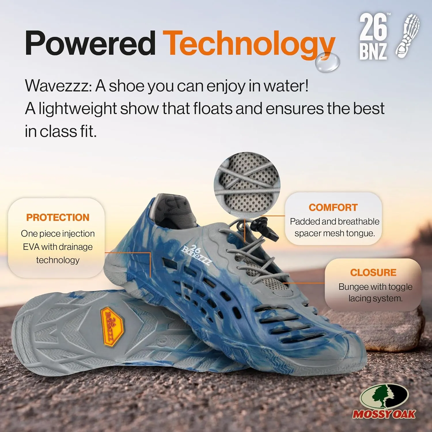 Bonezzz Wavezzz Water Shoes for Men  Lightweight and Quick-Dry Drainage Design