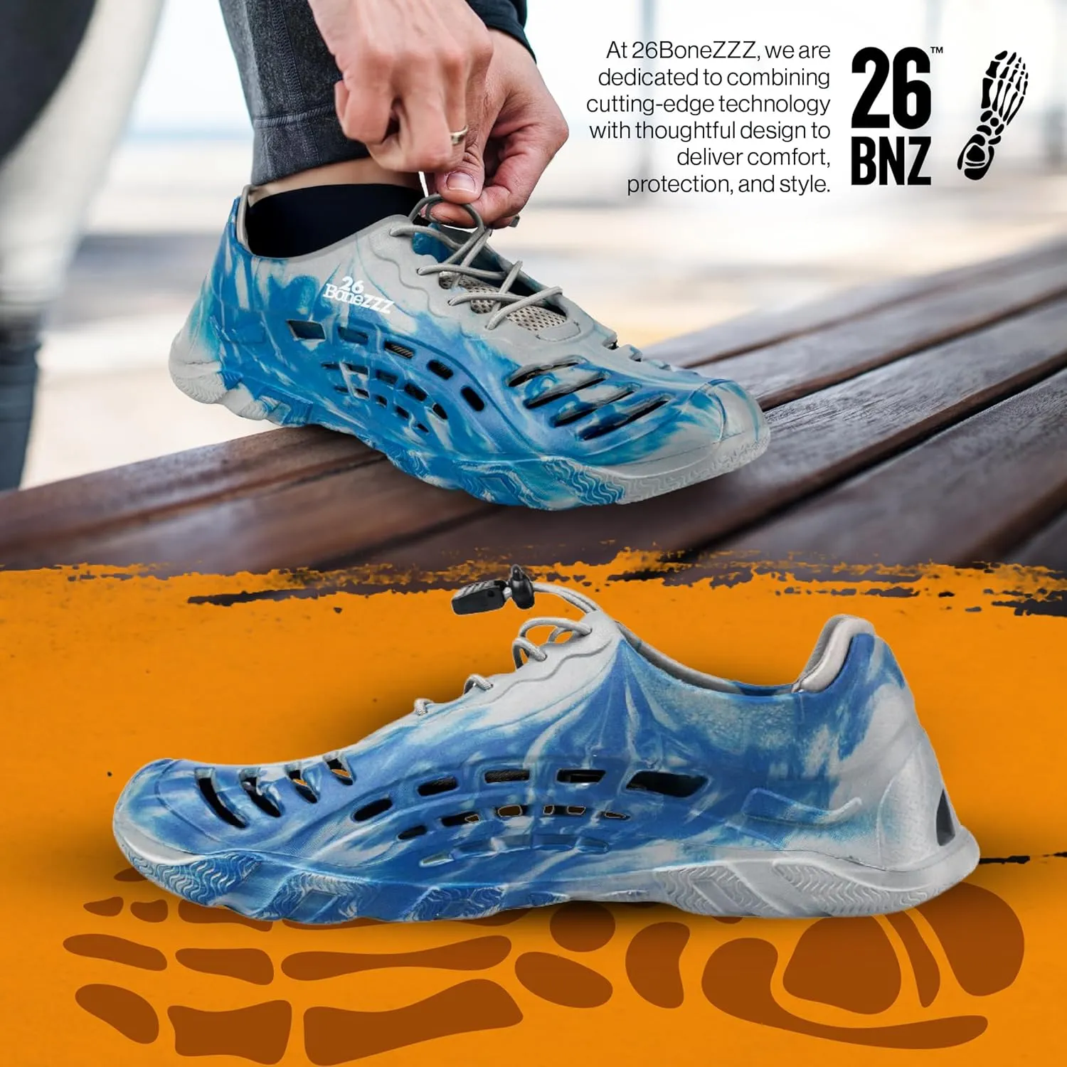 Bonezzz Wavezzz Water Shoes for Men  Lightweight and Quick-Dry Drainage Design