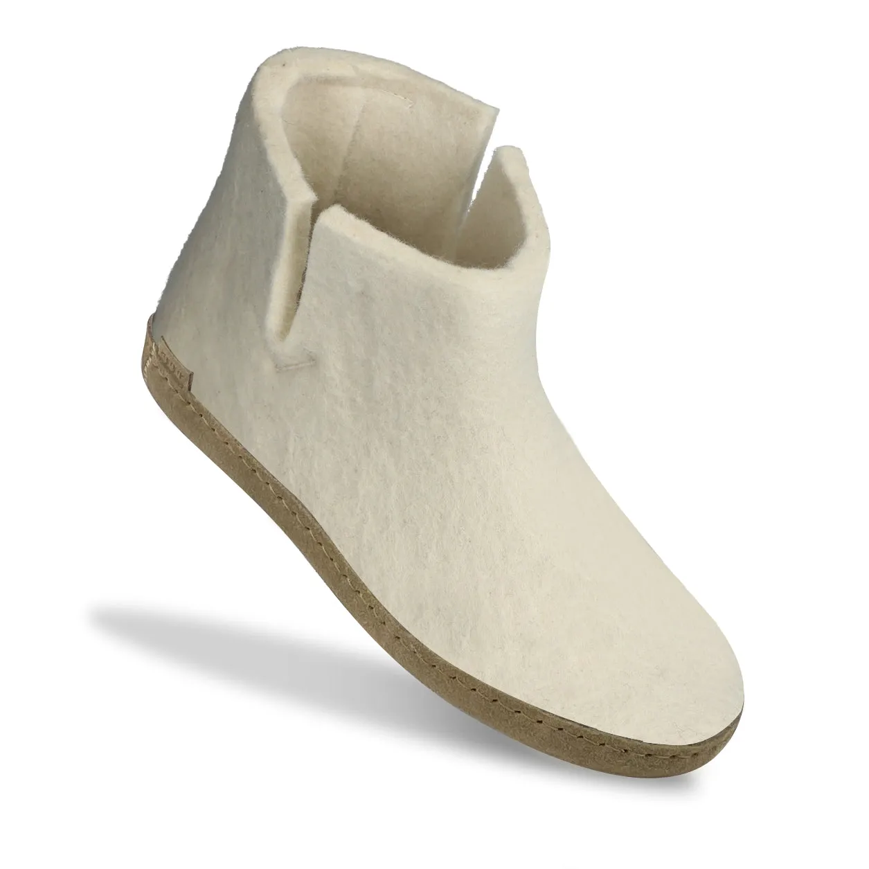 Boot with leather sole - Off white