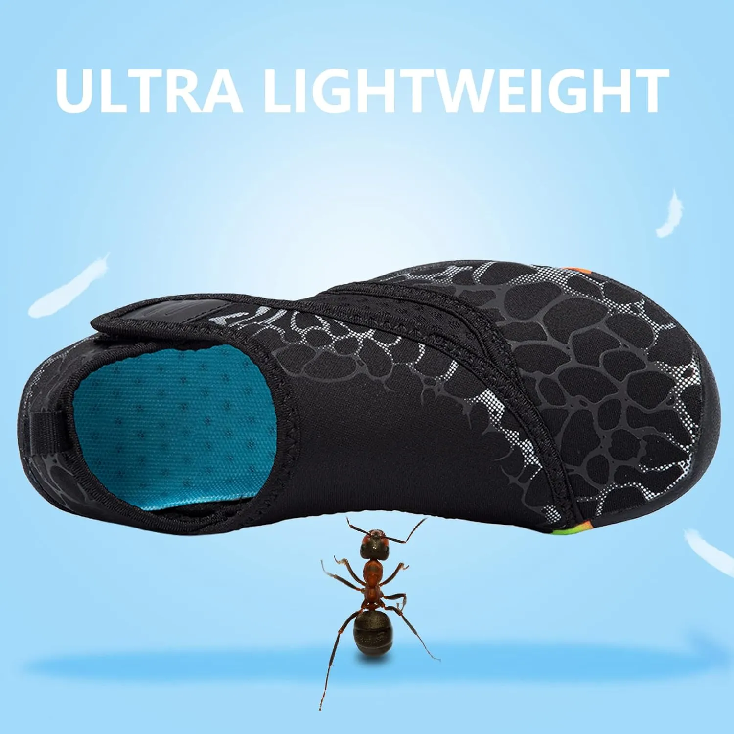 Boys & Girls Water Shoes Lightweight Comfort Sole Easy Walking Athletic Slip on Aqua Sock(Toddler/Little Kid/Big Kid)