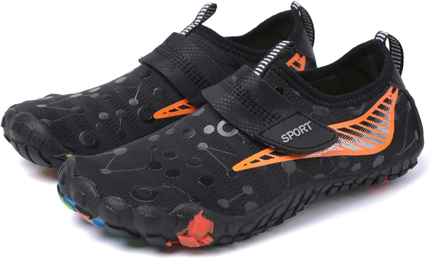 Boys Girls Water Shoes Kids Barefoot Aqua Socks Fast Dry Swim Beach Walking Athletic Sports Boat Shoe for Toddler Little Big Kid Black Blue Pink Purple Grey Red
