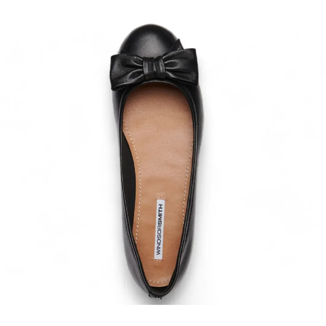 Bunny - Women's Black Slip On Ballet Flat Shoes