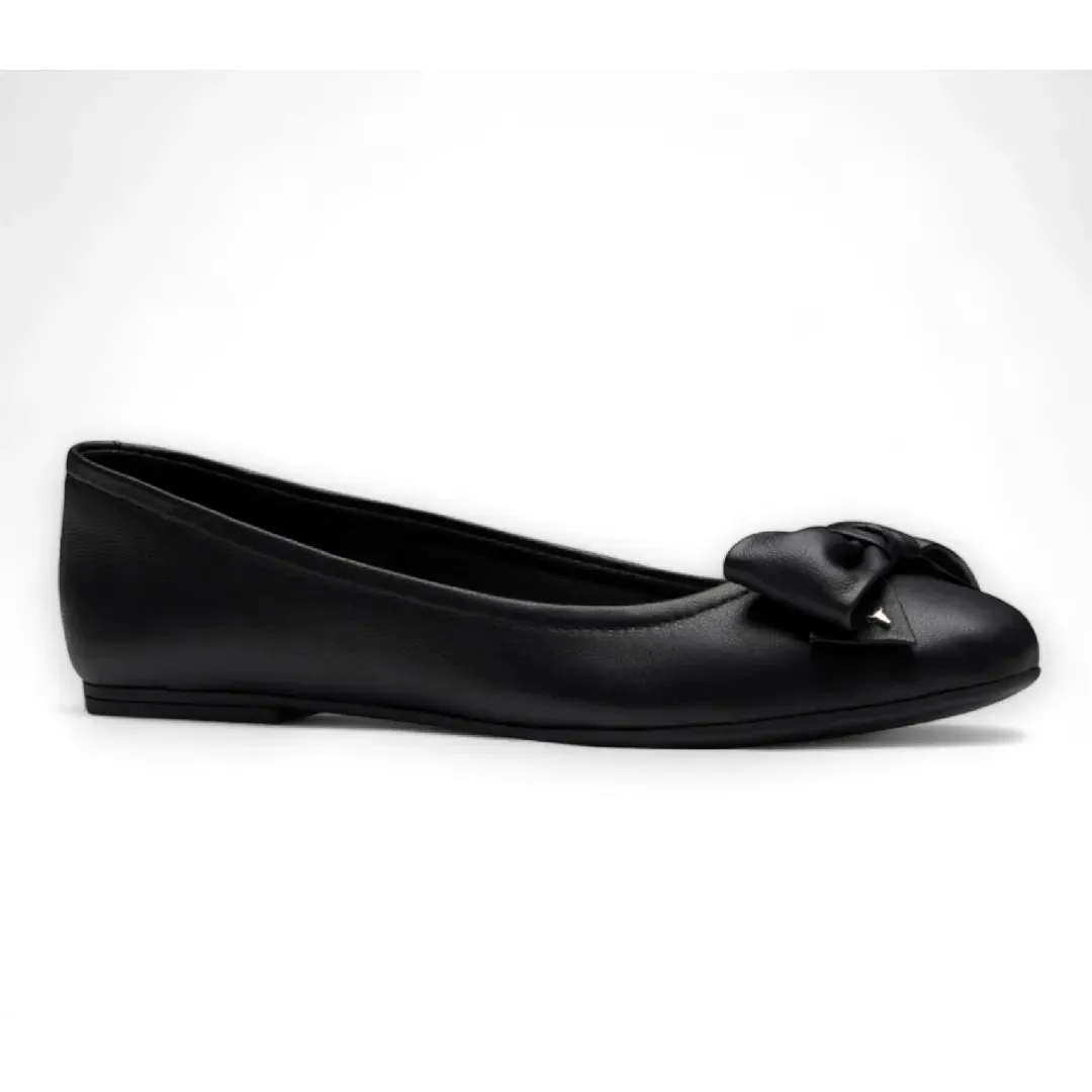 Bunny - Women's Black Slip On Ballet Flat Shoes