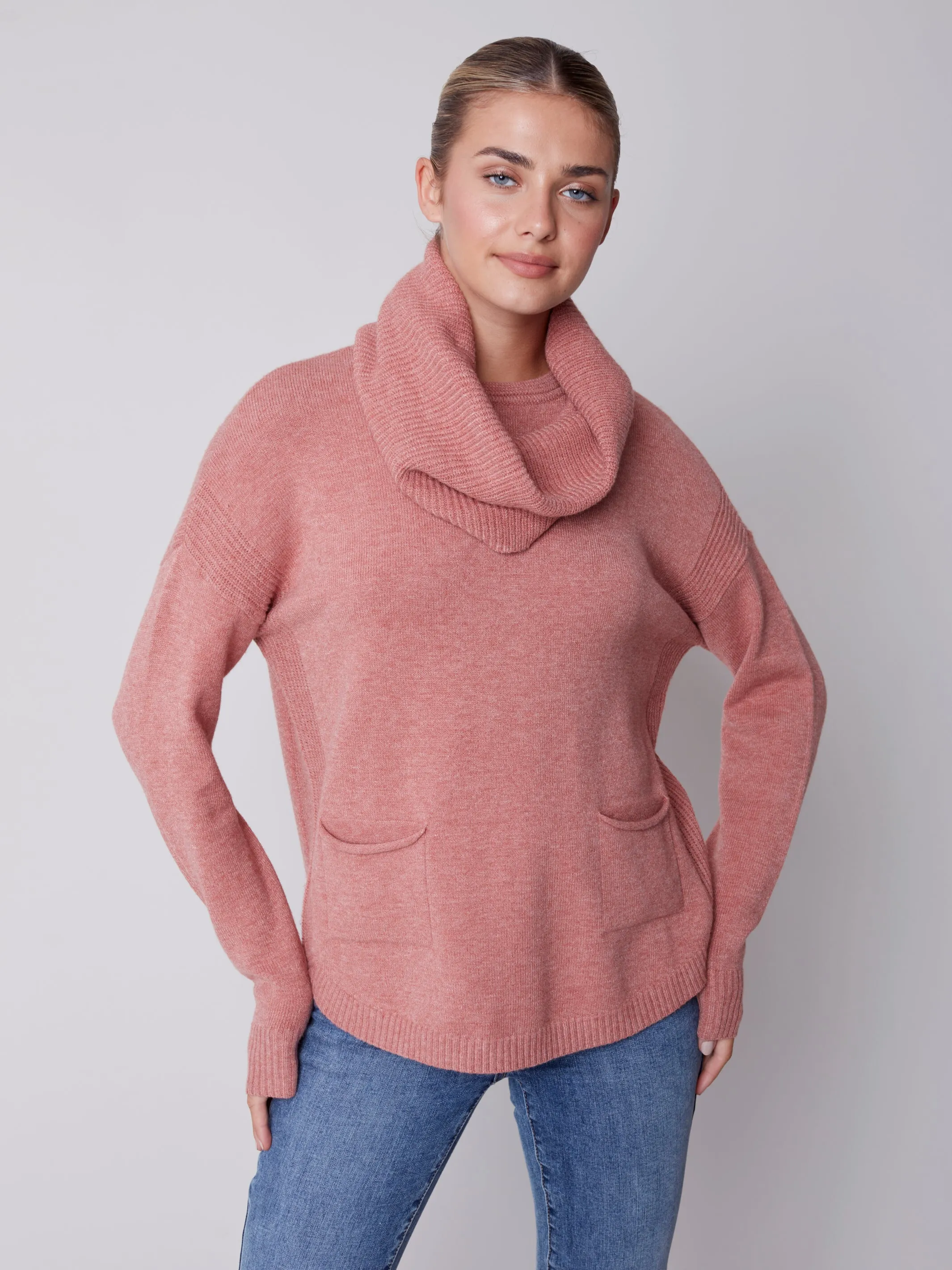 Charlie B Fall 2023-C2420R-464A- Sweater-Cinnamon