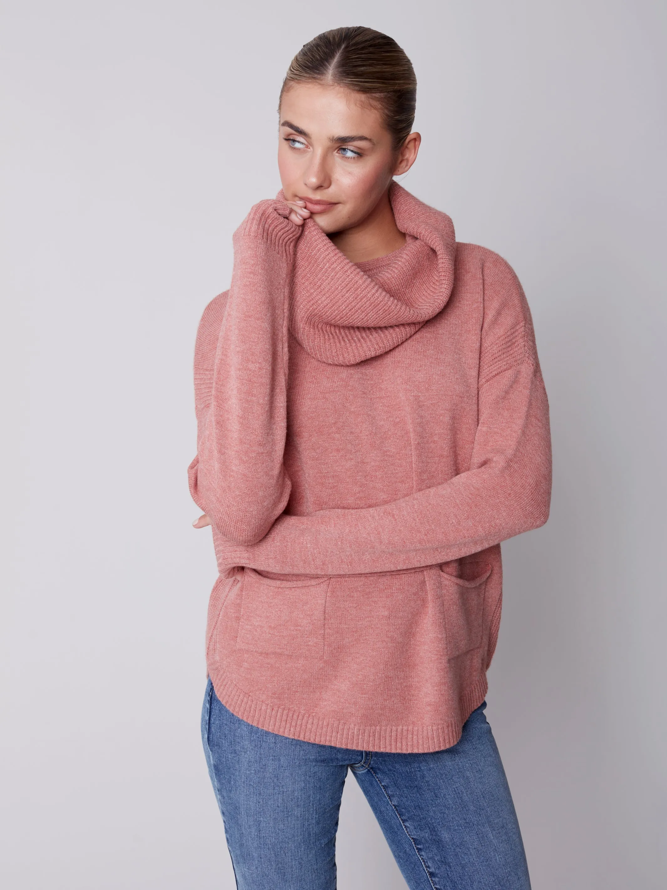Charlie B Fall 2023-C2420R-464A- Sweater-Cinnamon