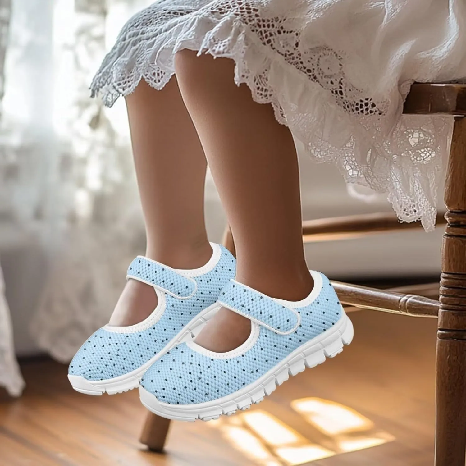 Coloranimal Mary Jane Shoes Girls' Flats Princess Shoes for Girls Dance Shoes Magic Sticker Shallow Mouth Girls Dress Shoes for Kids