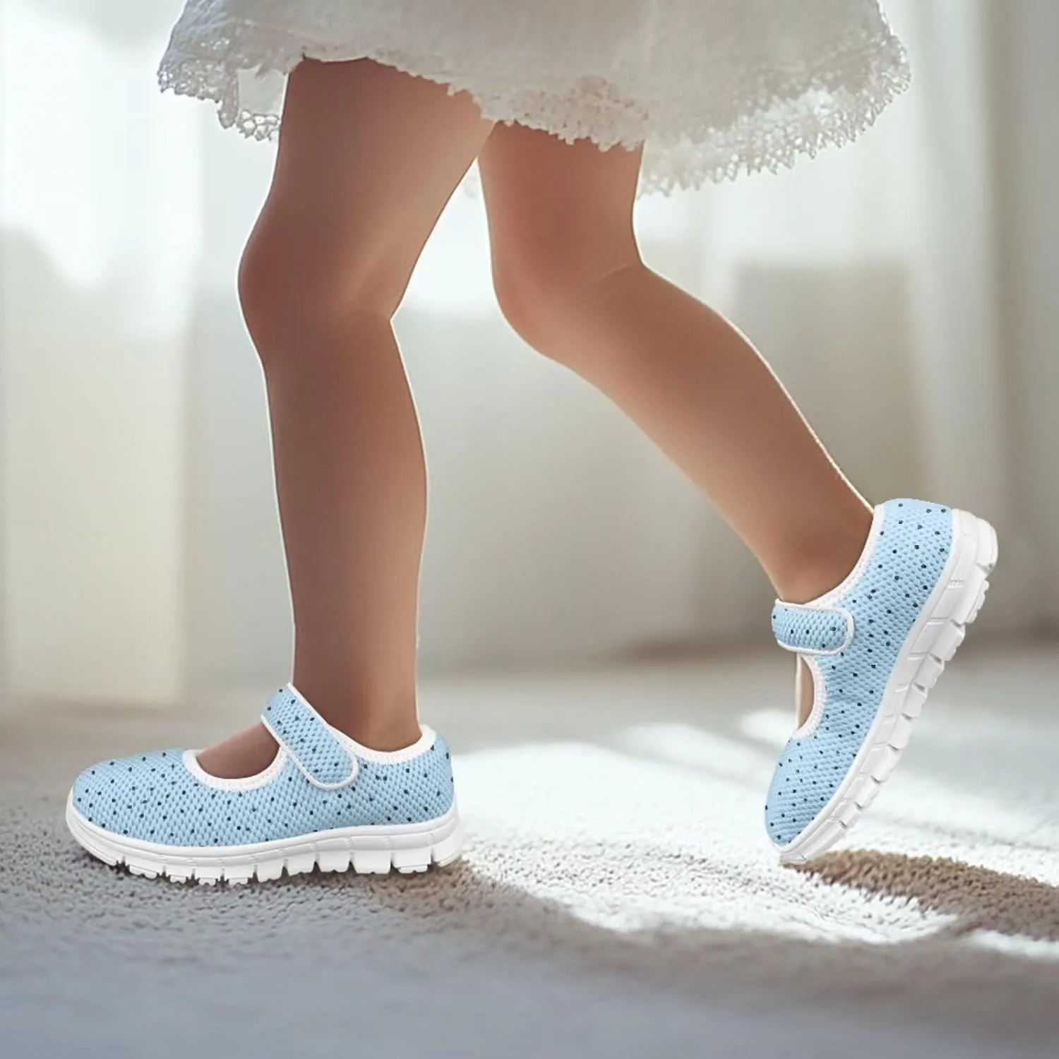 Coloranimal Mary Jane Shoes Girls' Flats Princess Shoes for Girls Dance Shoes Magic Sticker Shallow Mouth Girls Dress Shoes for Kids