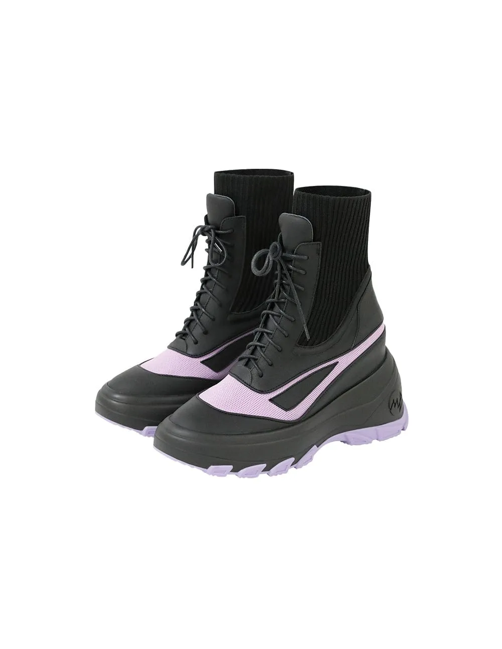 Colour-Block Knitted Casual Women Boots