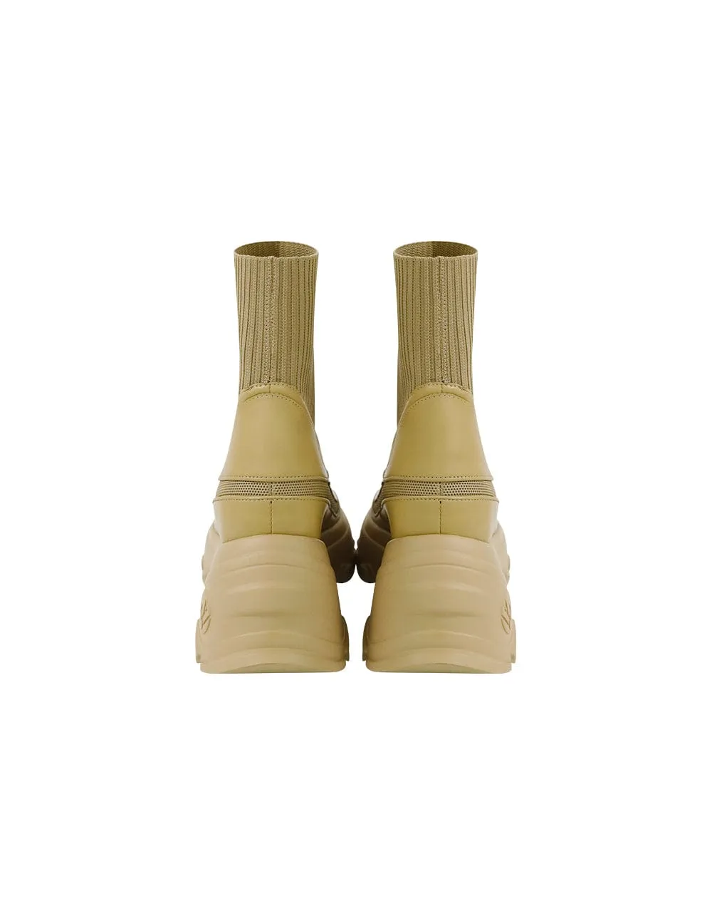 Colour-Block Knitted Casual Women Boots