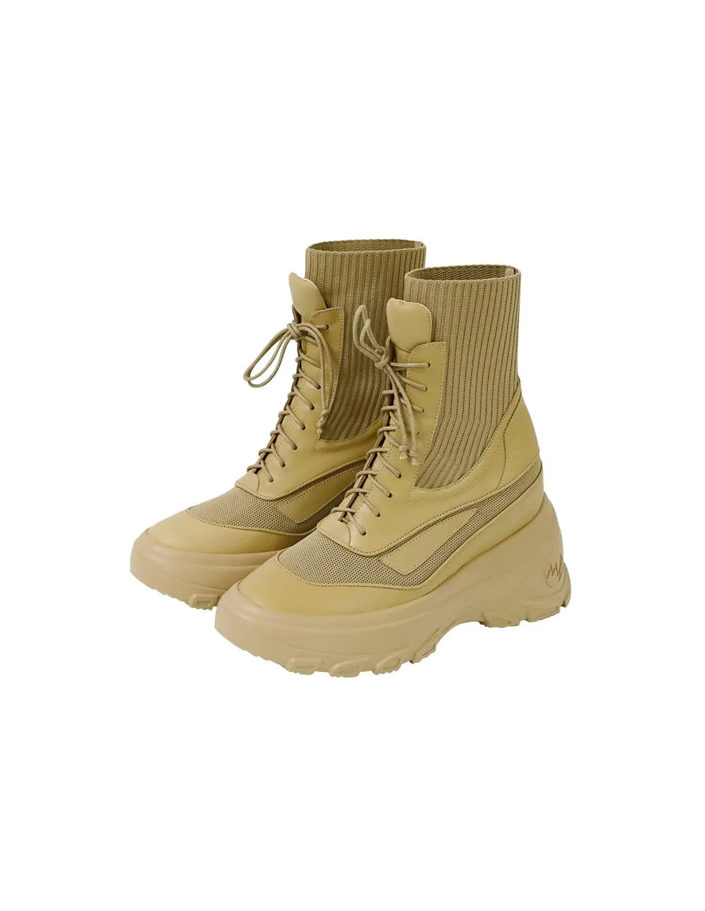 Colour-Block Knitted Casual Women Boots