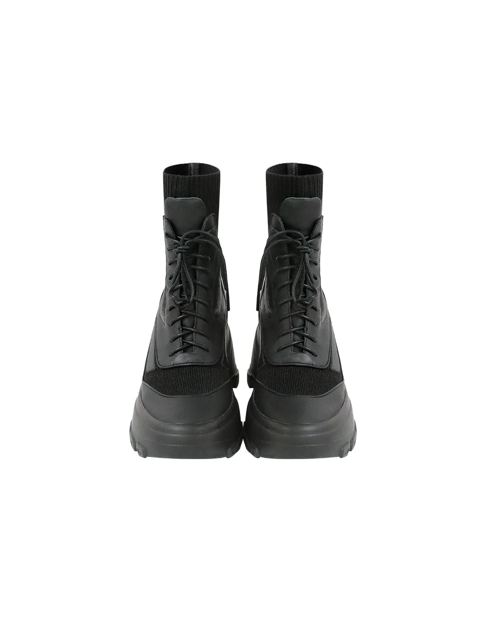 Colour-Block Knitted Casual Women Boots