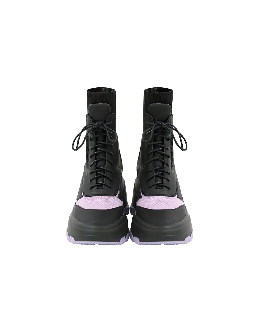 Colour-Block Knitted Casual Women Boots