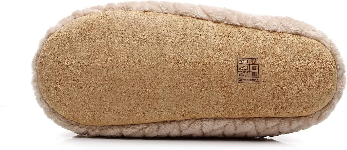 Crazy Lady Women's Fuzzy House super light Slippers Fluffy Furry Fur Slippers Scuff Outdoor Indoor Warm Cozy Plush Bedroom Shoes Soft Flat Comfy Anti-Slip5.5-6.5