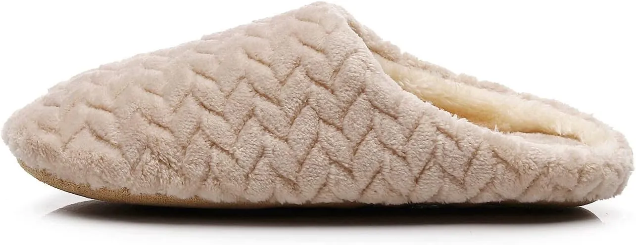 Crazy Lady Women's Fuzzy House super light Slippers Fluffy Furry Fur Slippers Scuff Outdoor Indoor Warm Cozy Plush Bedroom Shoes Soft Flat Comfy Anti-Slip5.5-6.5