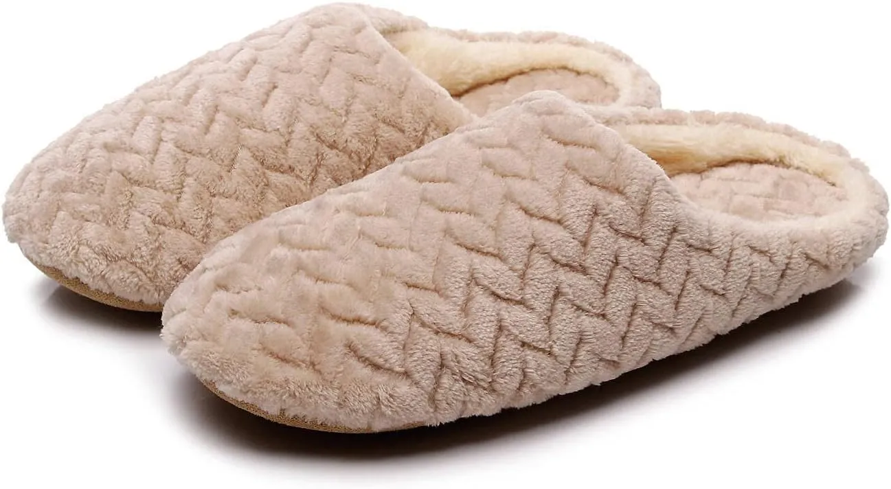 Crazy Lady Women's Fuzzy House super light Slippers Fluffy Furry Fur Slippers Scuff Outdoor Indoor Warm Cozy Plush Bedroom Shoes Soft Flat Comfy Anti-Slip5.5-6.5