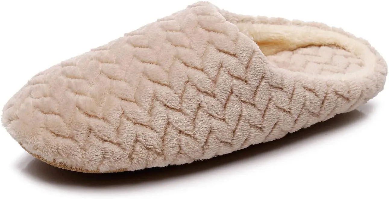 Crazy Lady Women's Fuzzy House super light Slippers Fluffy Furry Fur Slippers Scuff Outdoor Indoor Warm Cozy Plush Bedroom Shoes Soft Flat Comfy Anti-Slip5.5-6.5
