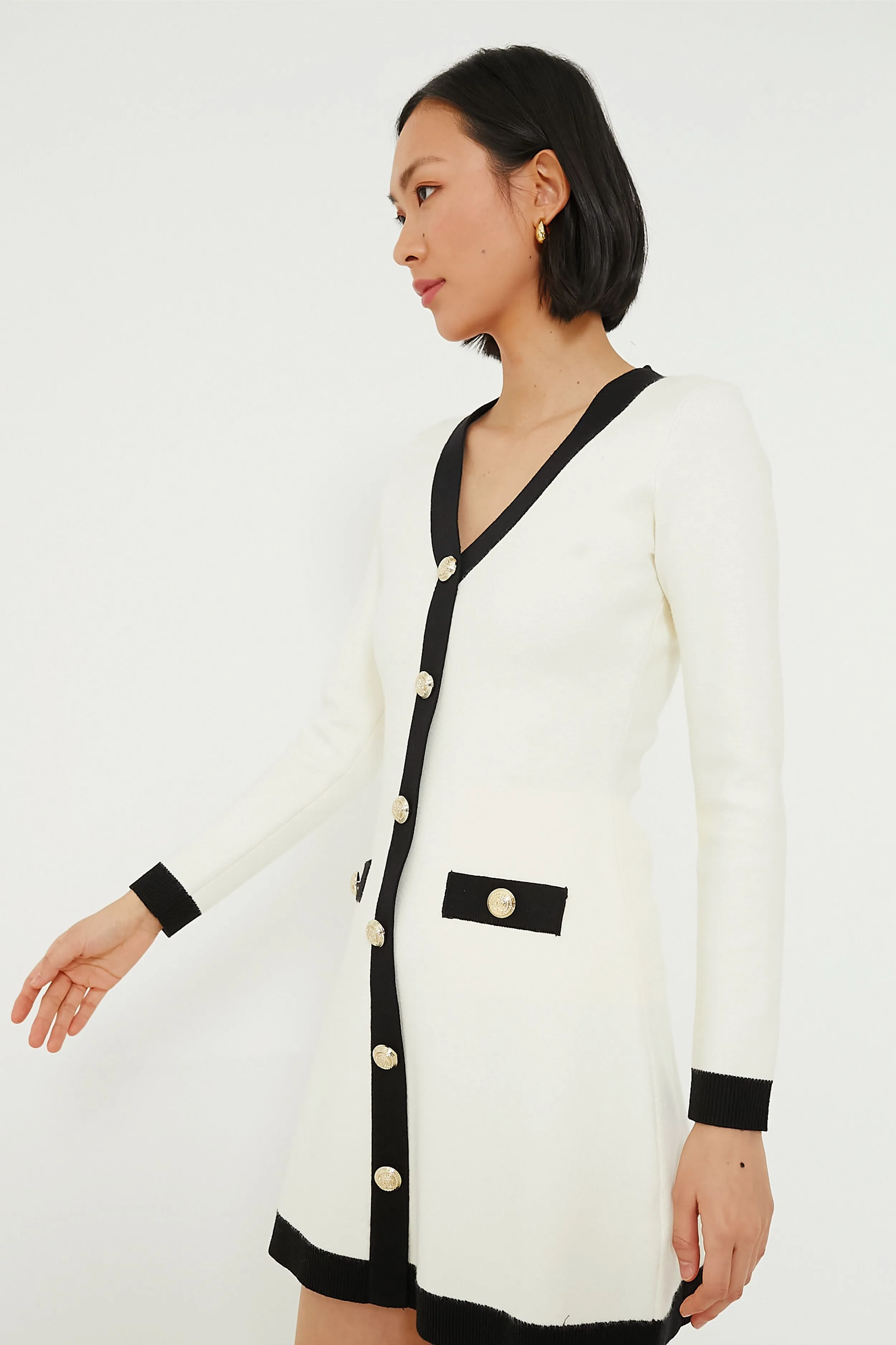 Cream & Black Elizabeth Knit Dress