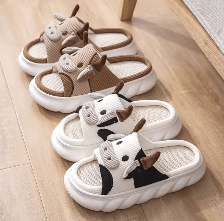 Crisscross Band Plush House Slippers for Women – Cozy Open Toe Indoor Footwear