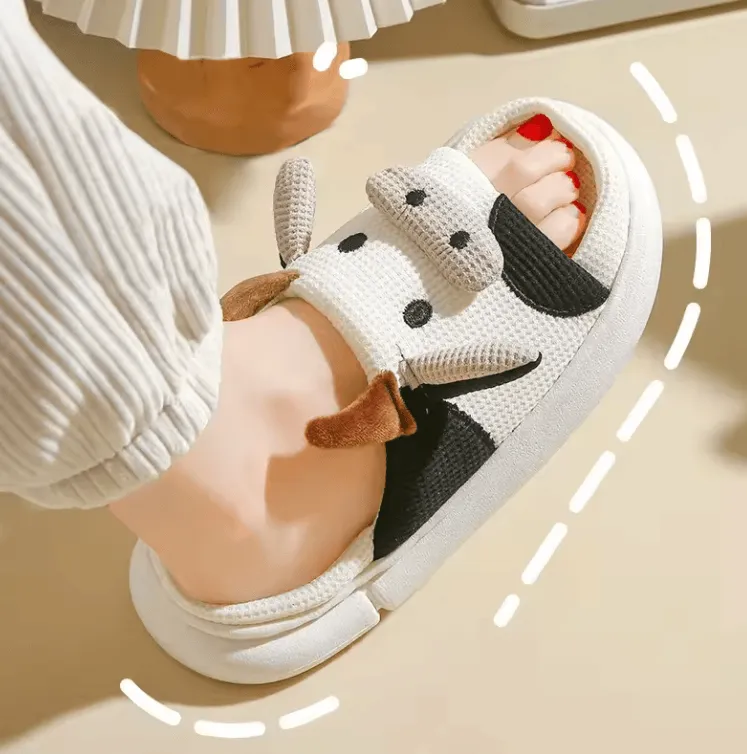 Crisscross Band Plush House Slippers for Women – Cozy Open Toe Indoor Footwear