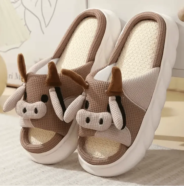 Crisscross Band Plush House Slippers for Women – Cozy Open Toe Indoor Footwear