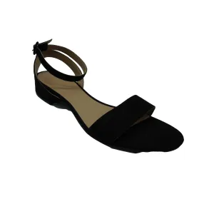 Cushionaire Women's Nila One band Low Block Heel Sandals Black Size 9