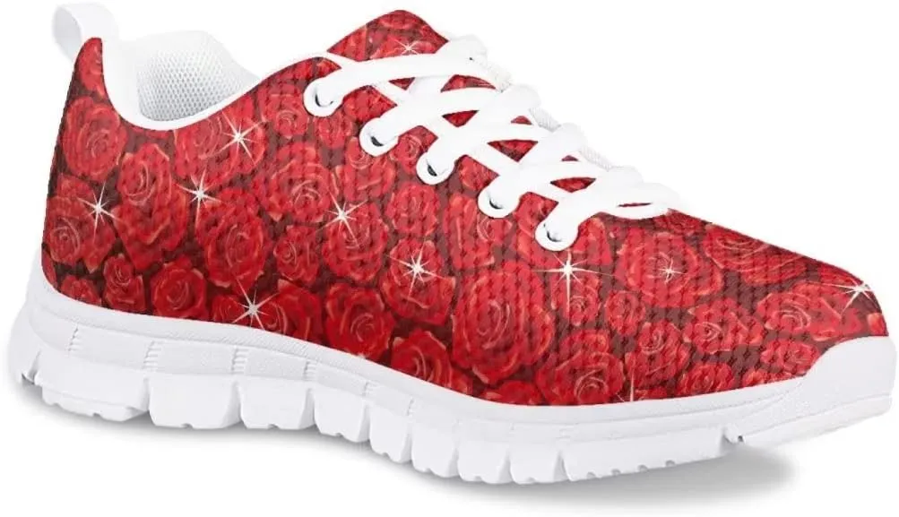 Cute Girls Floral Shoes Breathable Running Walking Tennis Shoes Fashion Sneakers for Kids