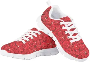 Cute Girls Floral Shoes Breathable Running Walking Tennis Shoes Fashion Sneakers for Kids